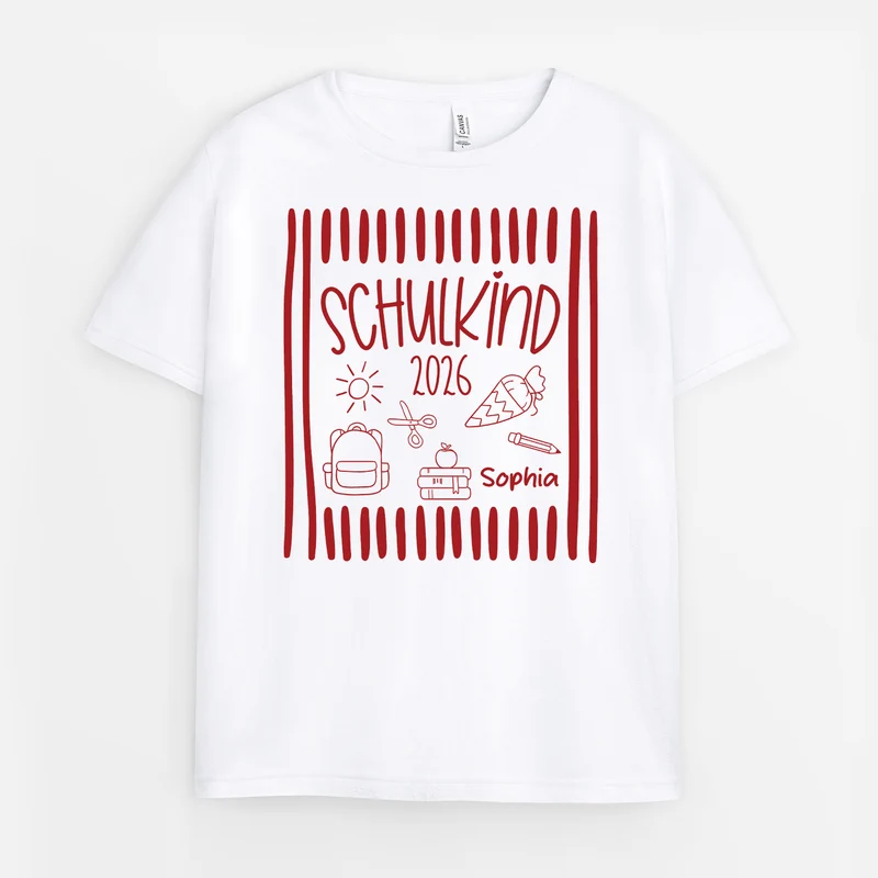 Schulkind T Shirt - Personalisierte Geschenke Kinder | T Shirt Schulanfang