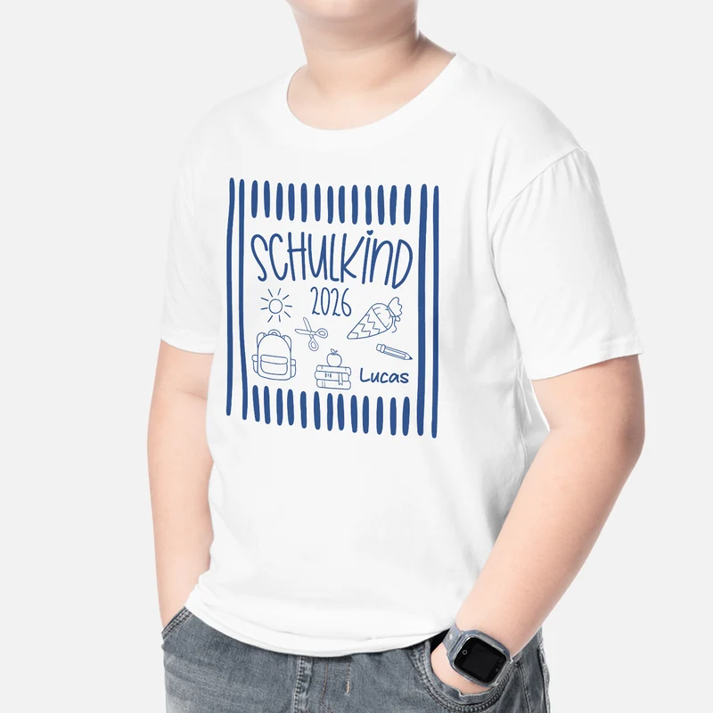 Schulkind T Shirt - Personalisierte Geschenke Kinder | T Shirt Schulanfang