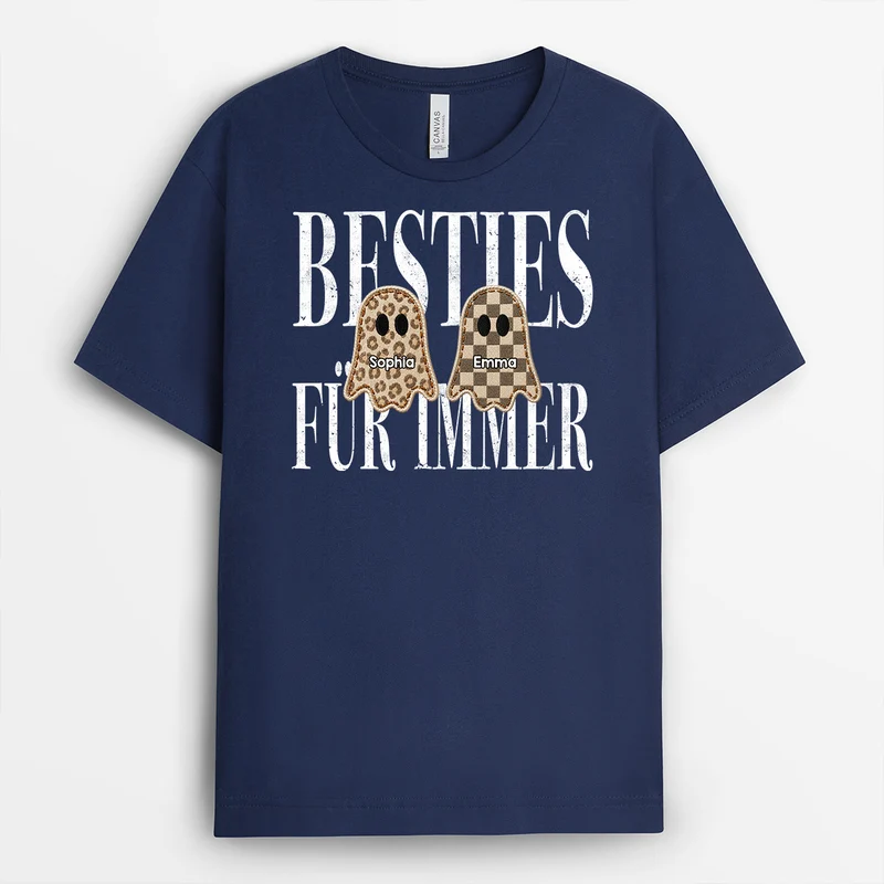 [3D-Optik] Gruselzeit - Personalisiertes Geschenk | Shirt Halloween Schwarz