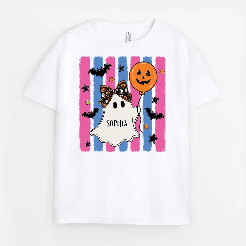 Halloween Geist Süß - Personalisiertes Geschenk | T-Shirts Kinder