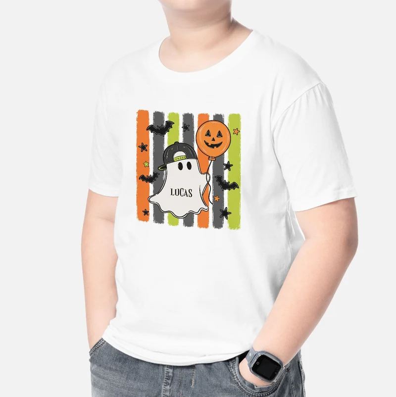 Halloween Geist Süß - Personalisiertes Geschenk | T-Shirts Kinder