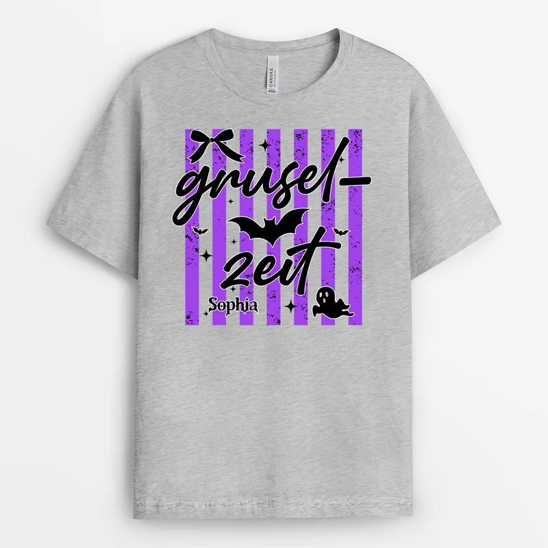 Gruselzeit - Personalisiertes Geschenk | Shirt Halloween Weiß