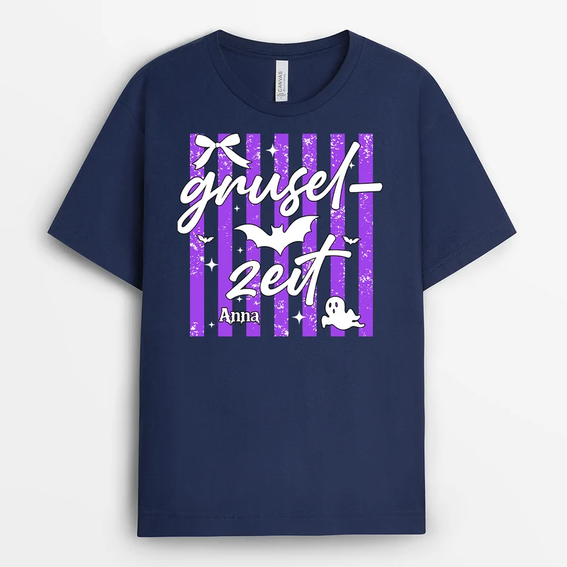 Gruselzeit - Personalisiertes Geschenk | Shirt Halloween Schwarz