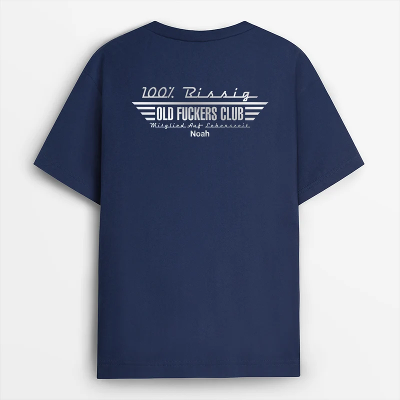 Old Fuckers Club - Personalisierte Geschenke Lustig | T-Shirts Mit Rückenprint Herren