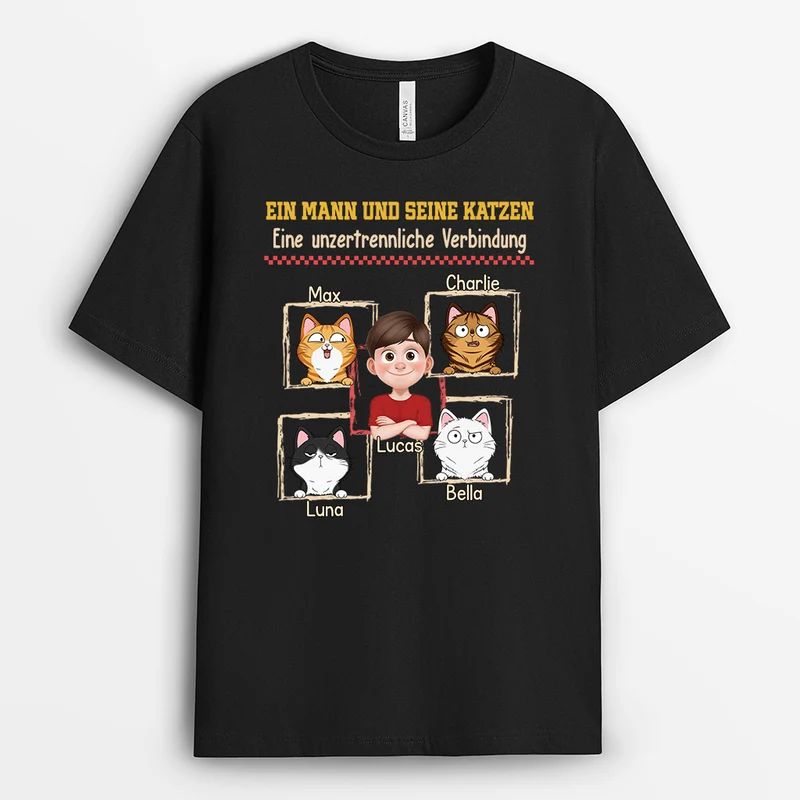 Das Unsichtbare Band - Personalisierte Geschenke Katze | T Shirt