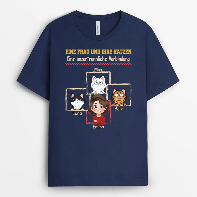 Das Unsichtbare Band - Personalisierte Geschenke Katze | T Shirt