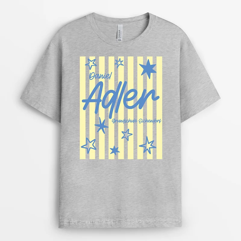 Maskottchen - Personalisiertes Geschenk | Schulkind T-Shirt Sterne