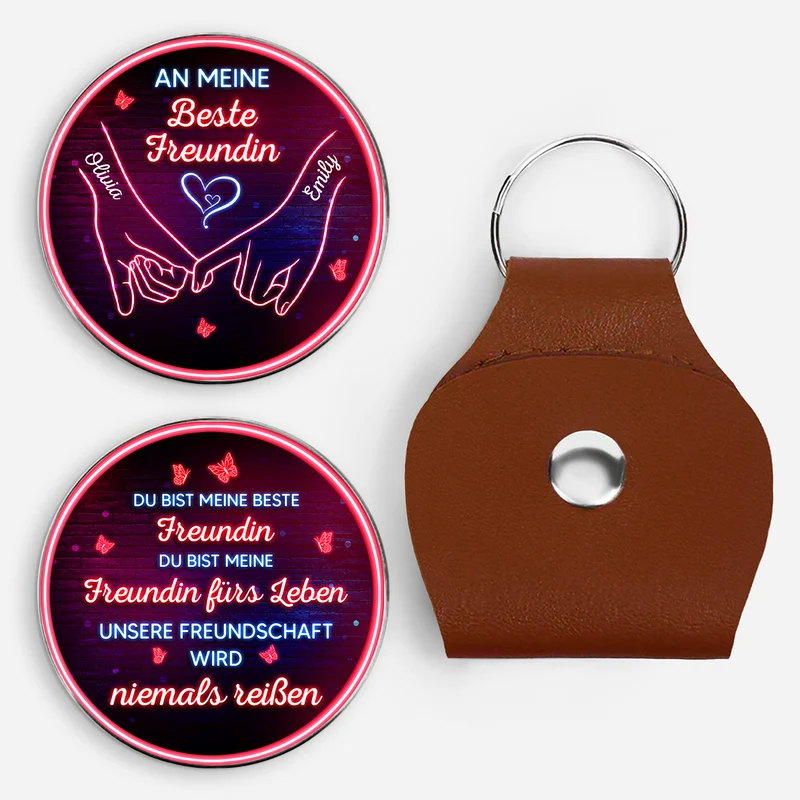 Unser Band Wird Niemals Reißen - Personalisiertes Geschenk | Pocket Hug Schlüsselanhänger Schwester Freundin