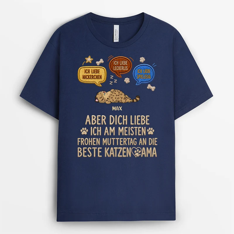 Aber Dich Lieben Wir Am Meisten - Personalisierte Geschenke Katze | T Shirt Vatertag Muttertag
