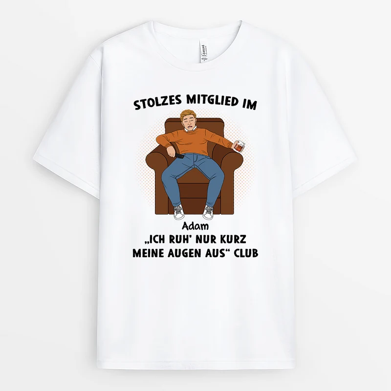 Ich Ruh' Nur Kurz Meine Augen Aus - Personalisiertes Geschenk | T-Shirt Opa Papa