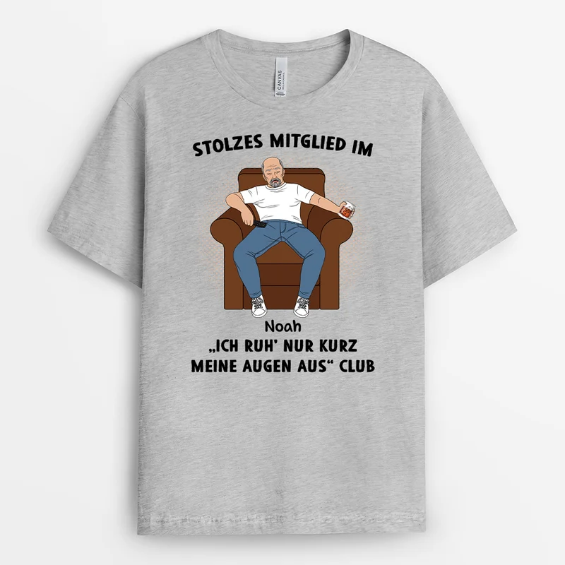 Ich Ruh' Nur Kurz Meine Augen Aus - Personalisiertes Geschenk | T-Shirt Opa Papa
