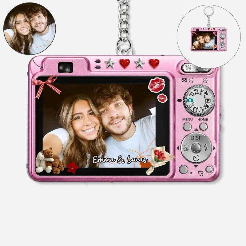[3D-Optik] Liebespaar - Personalisierte Geschenke Foto | Acryl Schlüsselanhänger Paar