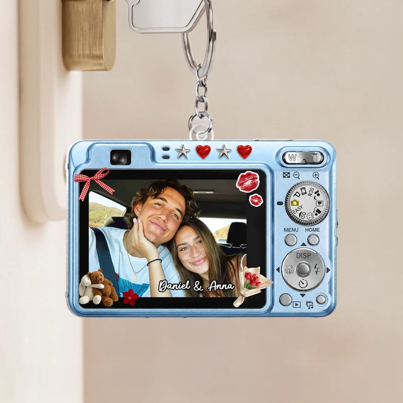 [3D-Optik] Liebespaar - Personalisierte Geschenke Foto | Acryl Schlüsselanhänger Paar