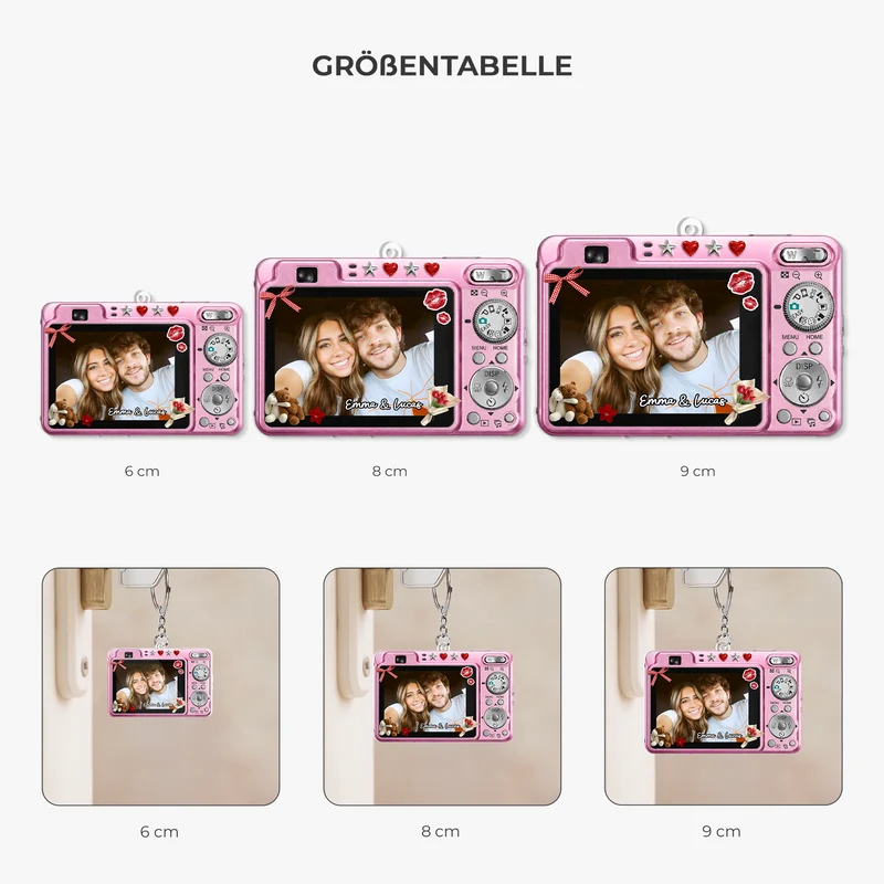 [3D-Optik] Liebespaar - Personalisierte Geschenke Foto | Acryl Schlüsselanhänger Paar