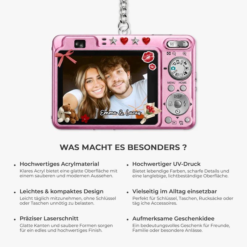 [3D-Optik] Liebespaar - Personalisierte Geschenke Foto | Acryl Schlüsselanhänger Paar
