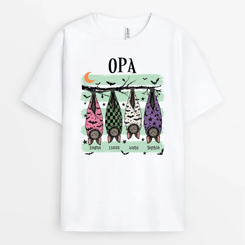 Oma / Opa + Fledermaus - Personalisiertes Geschenk | Halloween Shirt