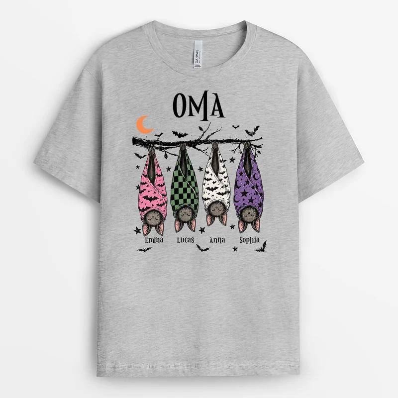 Oma / Opa + Fledermaus - Personalisiertes Geschenk | Halloween Shirt