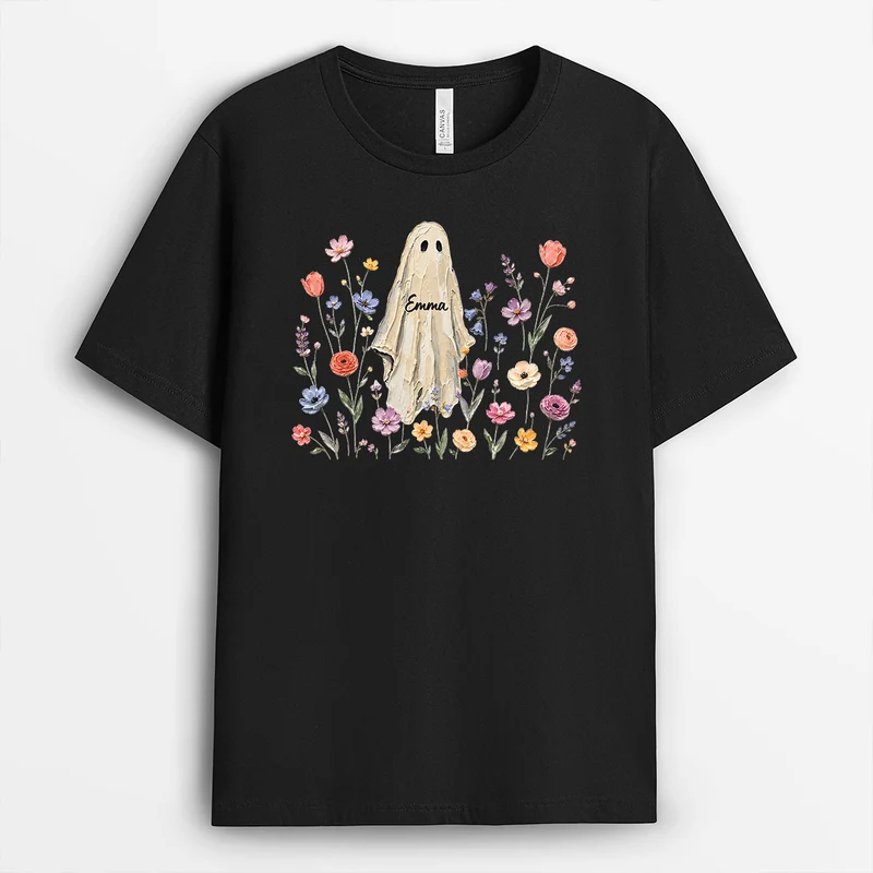 [3D-Optik] Spooky Cutie Halloween - Personalisiertes Geschenk | T Shirts Damen Männer Impasto-Stil