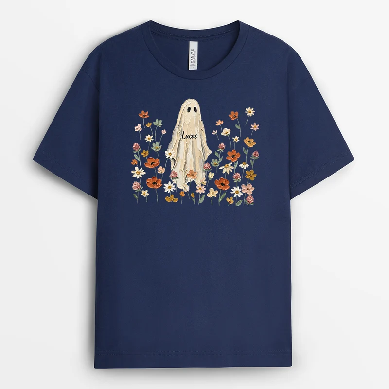 [3D-Optik] Spooky Cutie Halloween - Personalisiertes Geschenk | T Shirts Damen Männer Impasto-Stil
