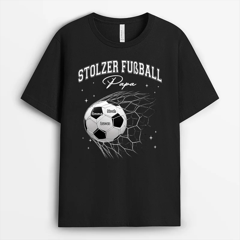Stolzer Fußball Papa - Personalisiertes Geschenk | Mama T Shirt