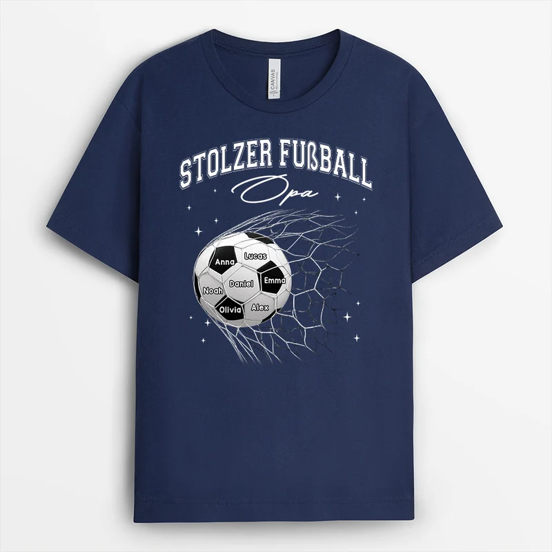 Stolzer Fußball Papa - Personalisiertes Geschenk | Mama T Shirt