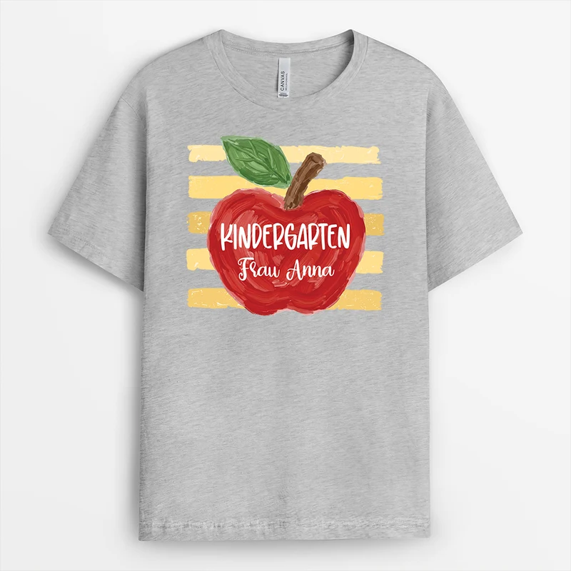 Kindergarten Grundschule - Personalisiertes Geschenk Lehrer | T Shirt Bleistift
