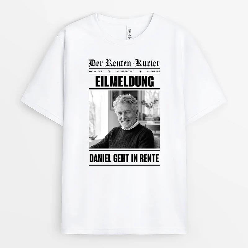 Der Renten-Kurier - Personalisiertes Geschenk | T Shirt Rente