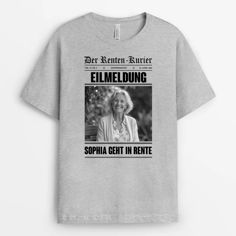 Der Renten-Kurier - Personalisiertes Geschenk | T Shirt Rente