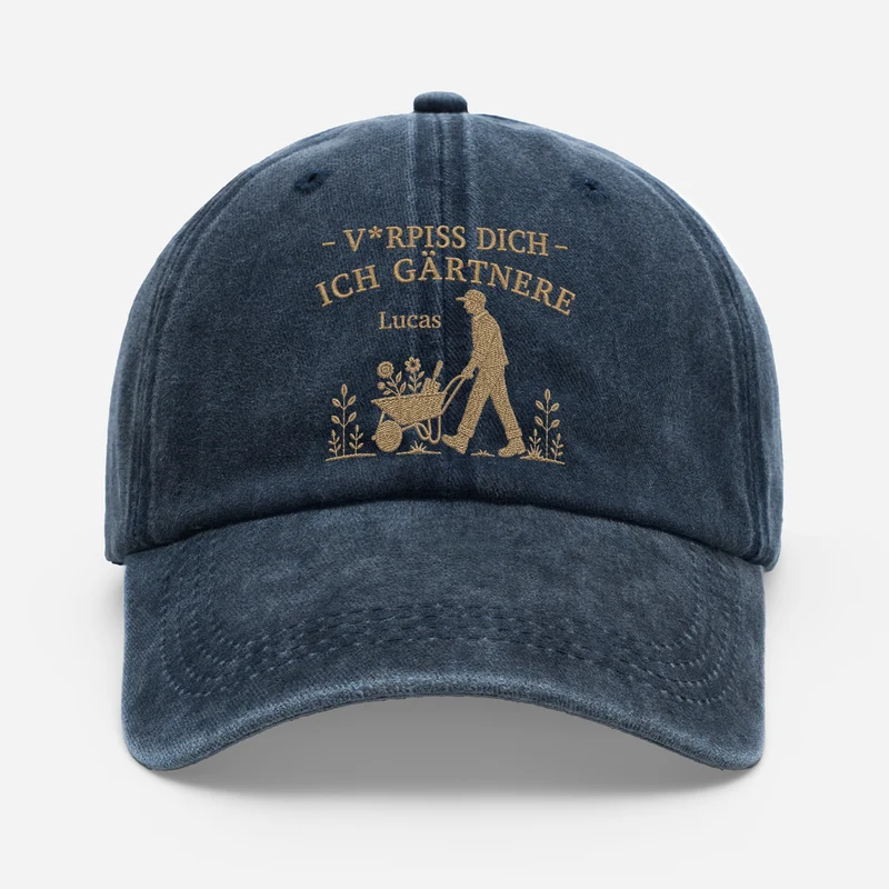 V*rpiss Dich Ich Gärtnere - Personalisiertes Geschenk Garten | Washed Cap Lustig