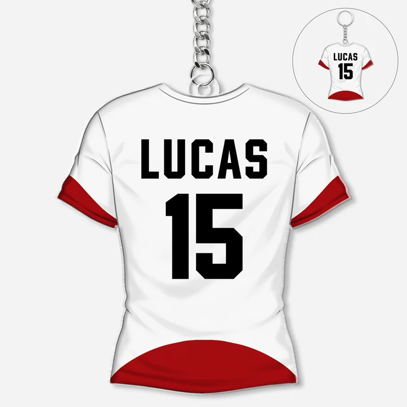 Trikot - Personalisiertes Geschenk | Acryl Schlüsselanhänger Fußball