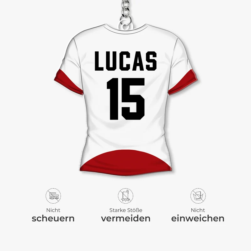 Trikot - Personalisiertes Geschenk | Acryl Schlüsselanhänger Fußball