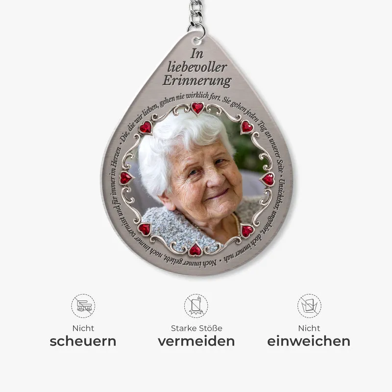 [3D-Optik] In Liebevoller Erinnerung - Personalisierte Trauergeschenke | Acryl Schlüsselanhänger Foto