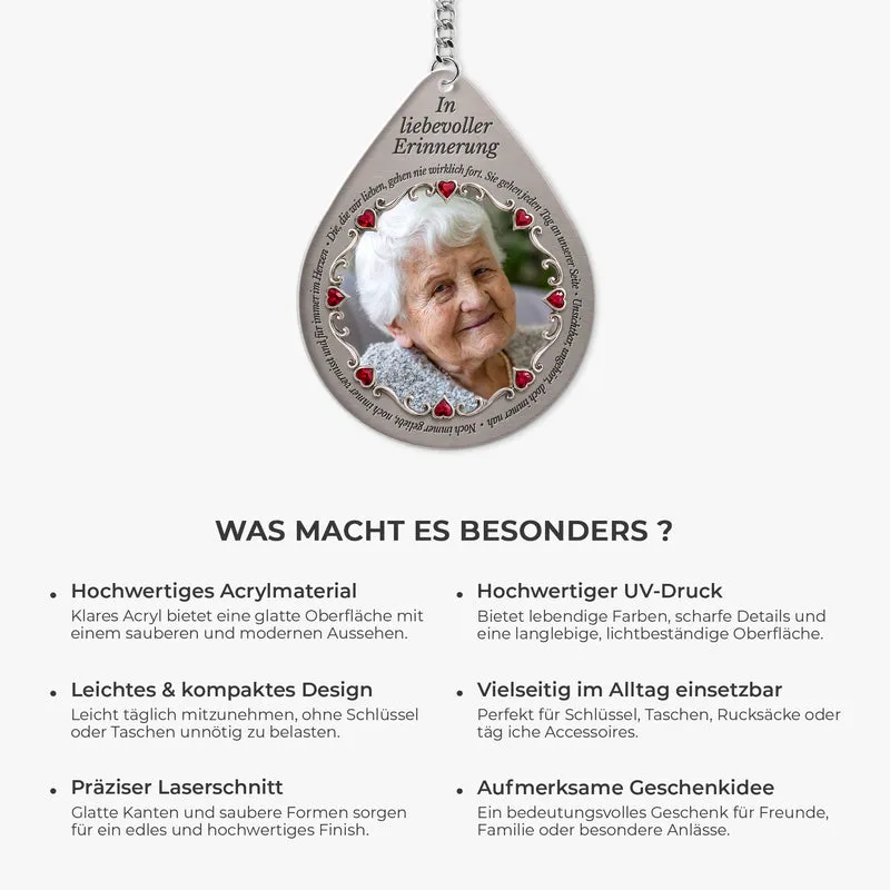 [3D-Optik] In Liebevoller Erinnerung - Personalisierte Trauergeschenke | Acryl Schlüsselanhänger Foto
