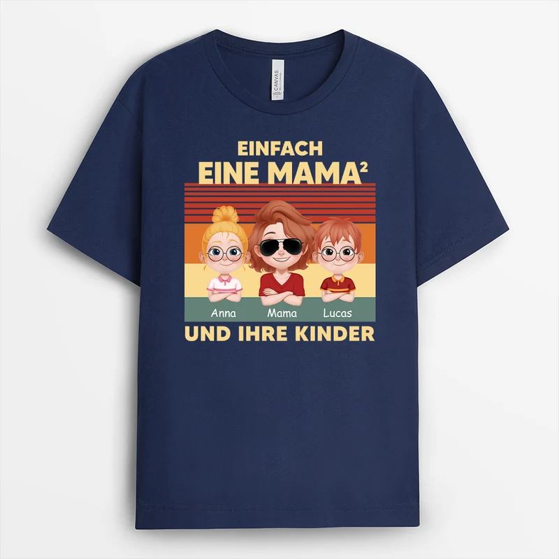 Einfach Ein Papa Mit Seiner Tochter - Personalisiertes Geschenk | Mama Papa Shirt Cartoon