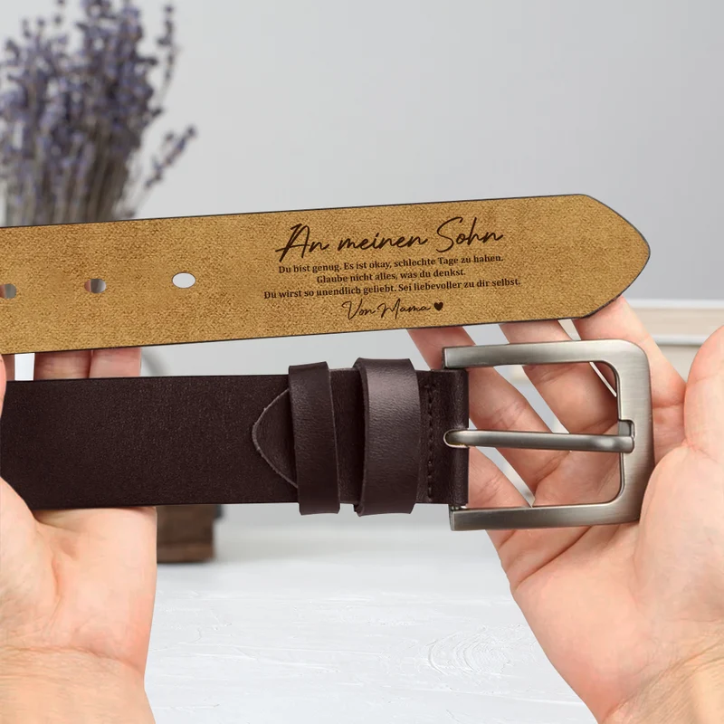 Du Wirst So Unendlich Geliebt - Personalisiertes Geschenk | Gürtel Sohn Enkel