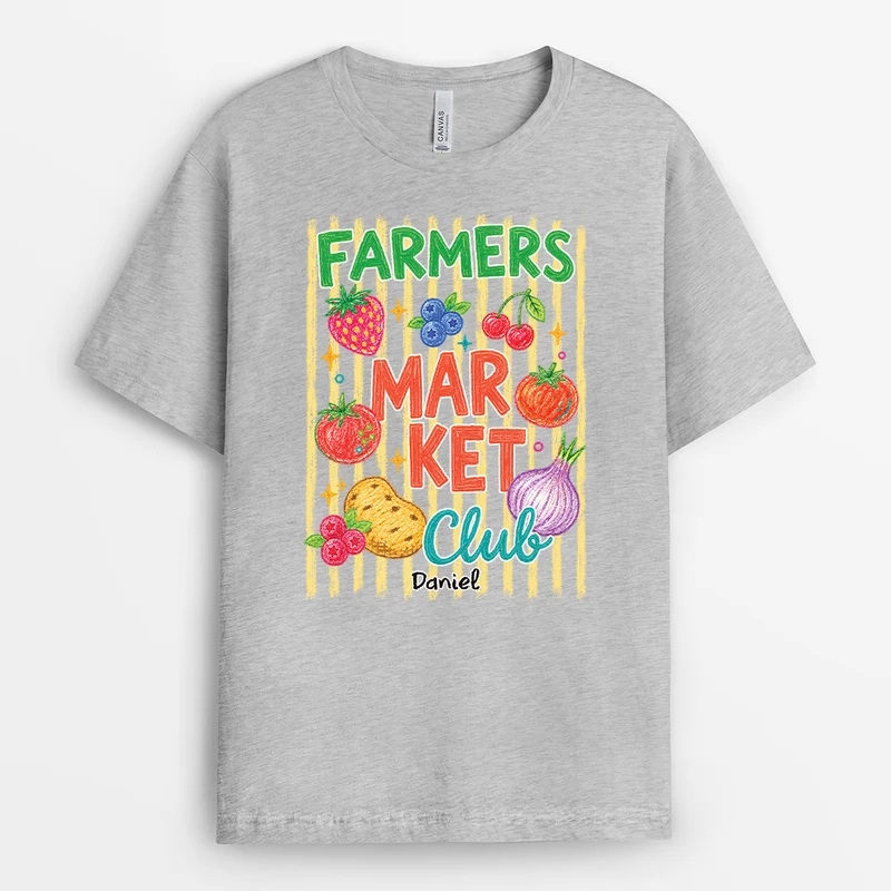 Farmers Market Club - Personalisiertes Geschenk Garten | T Shirt Männer Frauen
