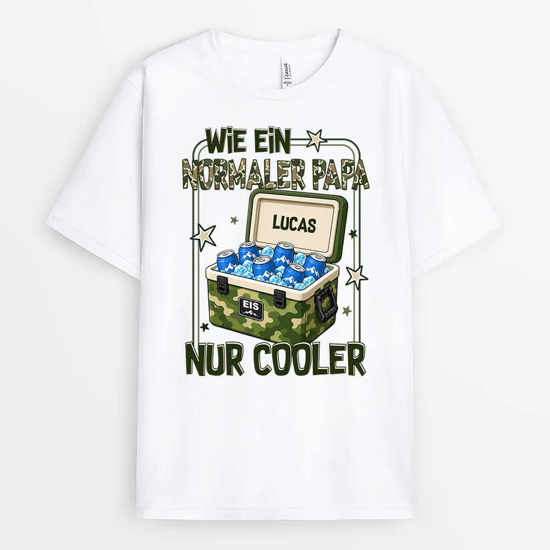 Wie Ein Normaler Papa Nur Cooler - Personalisiertes Geschenk | T-Shirt Opa Papa Lustig Tarnmuster