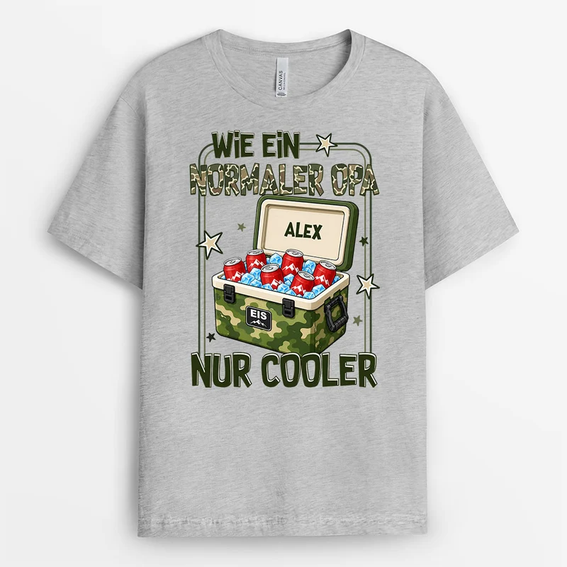 Wie Ein Normaler Papa Nur Cooler - Personalisiertes Geschenk | T-Shirt Opa Papa Lustig Tarnmuster