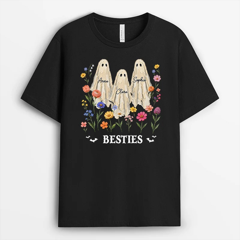 [3D-Optik] Spooky Cutie Halloween - Personalisiertes Geschenk | T Shirt Freundin Impasto-Stil