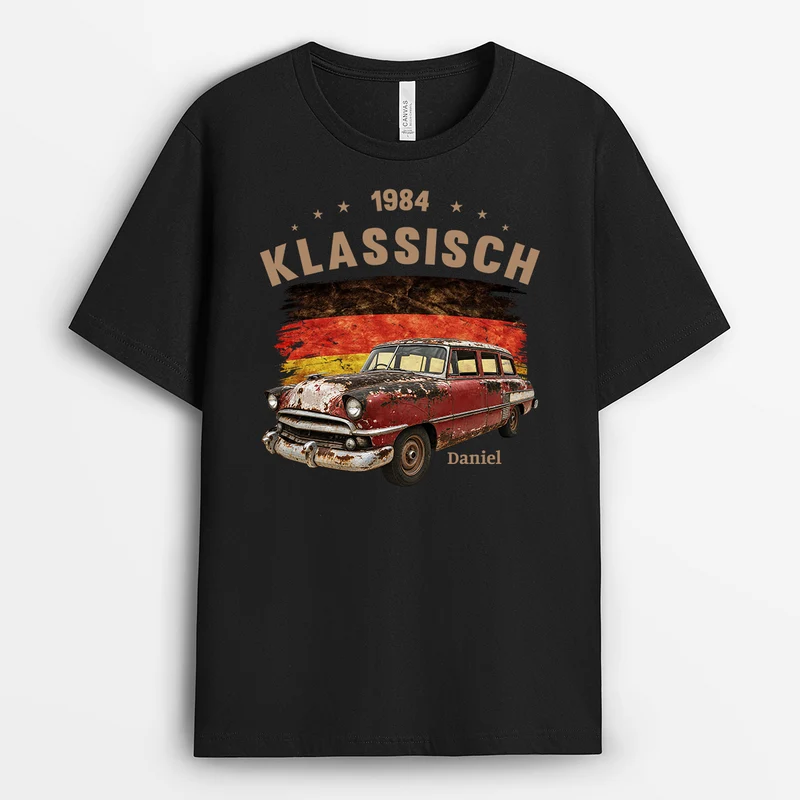 Klassisch - Personalisiertes Geschenk | T Shirt Für Autoliebhaber