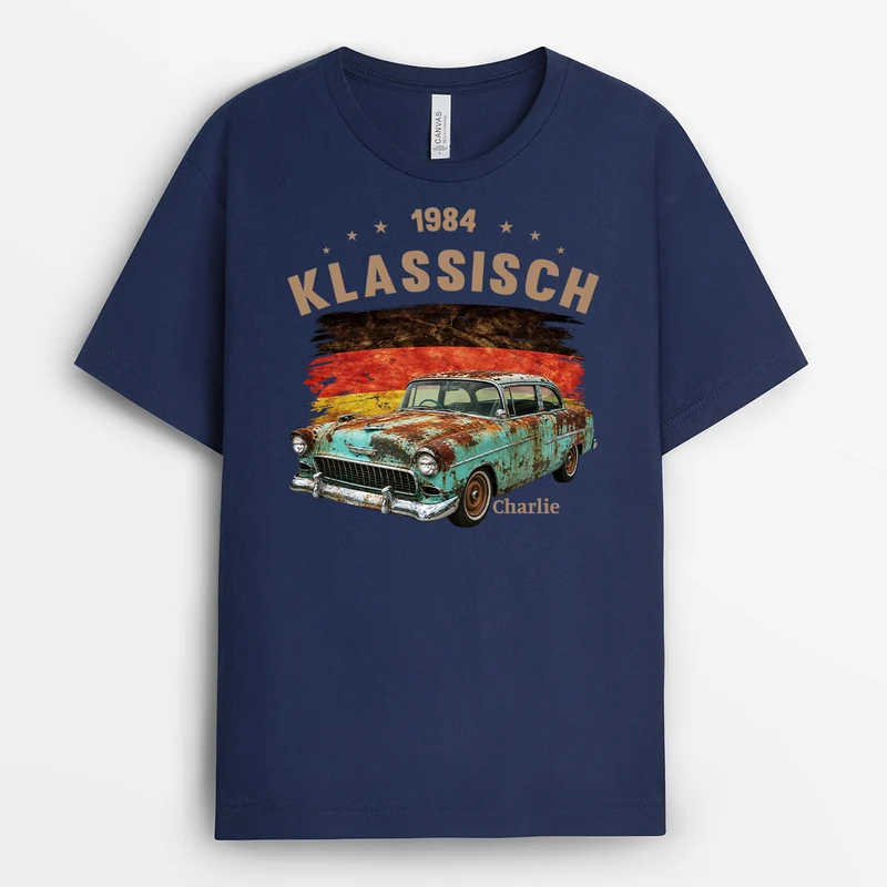 Klassisch - Personalisiertes Geschenk | T Shirt Für Autoliebhaber