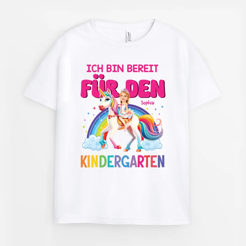 Ich Bin Bereit Für Die Schule - Personalisiertes Geschenk | T-Shirts Kinder Schulstart