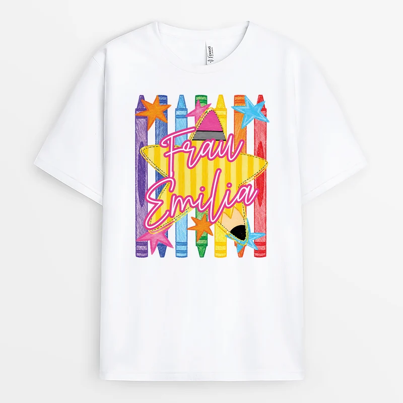 Buntstifte - Personalisiertes Geschenk Lehrer | T Shirt