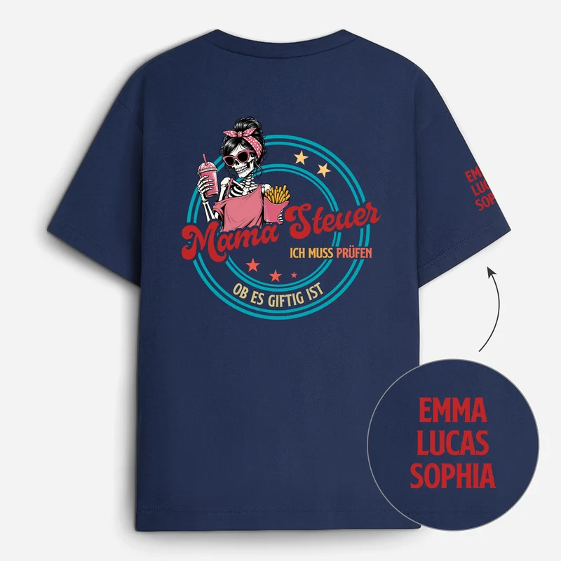 Ich Muss Prüfen Ob Es Giftig Ist - Personalisierte Geschenke Lustig | T-Shirt Mit Rücken- Und Ärmelprint Papa