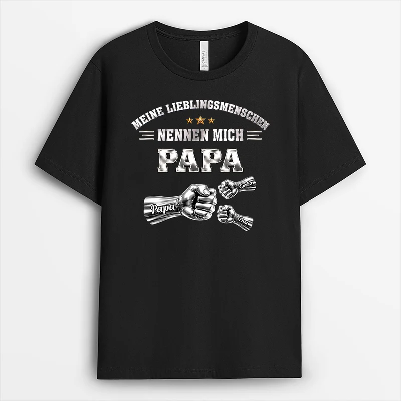 Meine Lieblingsmenschen Nennen Mich Papa - Personalisiertes Geschenk | Opa Papa Shirt Faust