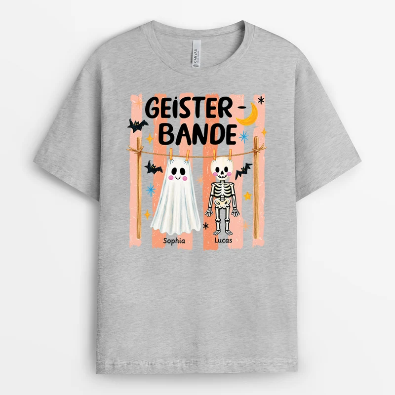 Grusel-BFFs - Personalisiertes Geschenk | Freundschafts T Shirts Halloween Schwar