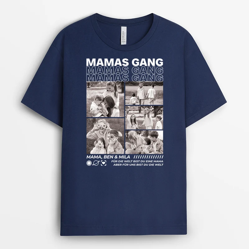 Papas Gang - Personalisierte Geschenke Foto | Mama Papa Shirt