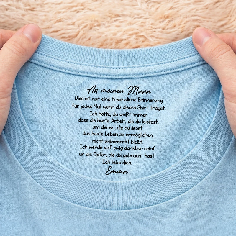 Ich Werde Dir Auf Ewig Dankbar Sein Für All Die Opfer Die Du Bringst - Personalisierte Geschenke Paar | Weißes T Shirt Nackenlabel Drucken