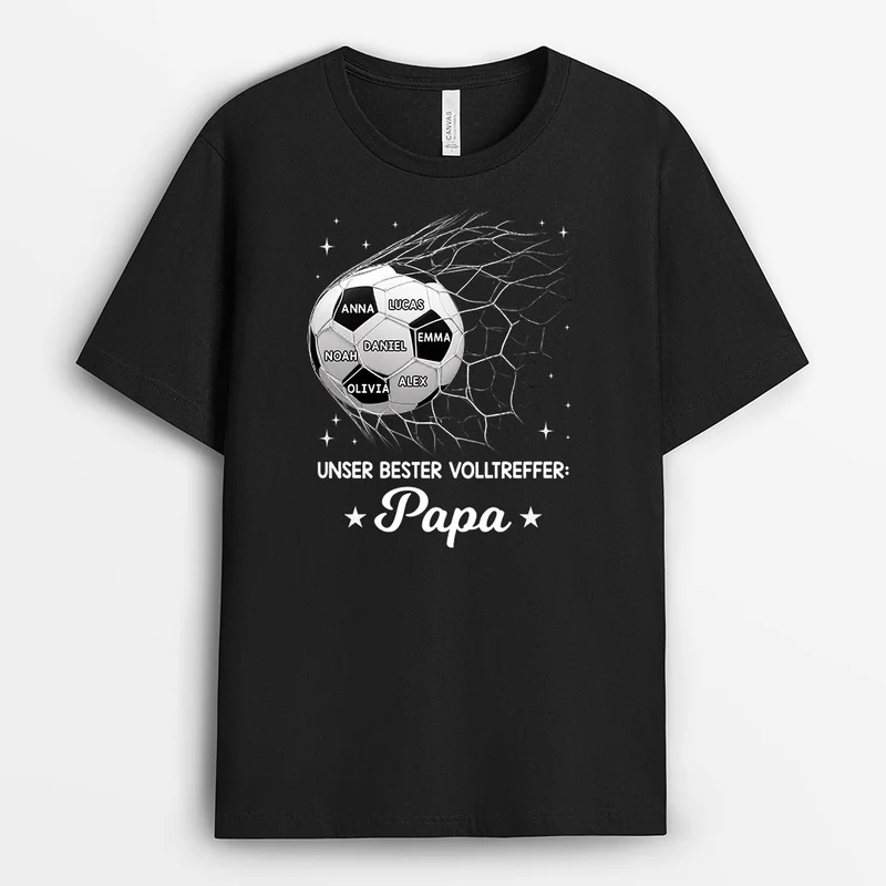 Mein Bester Volltreffer - Personalisiertes Geschenk | Mama Papa Shirt Fußball