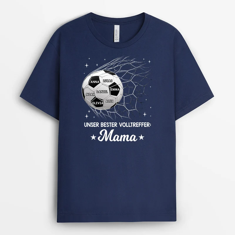 Mein Bester Volltreffer - Personalisiertes Geschenk | Mama Papa Shirt Fußball